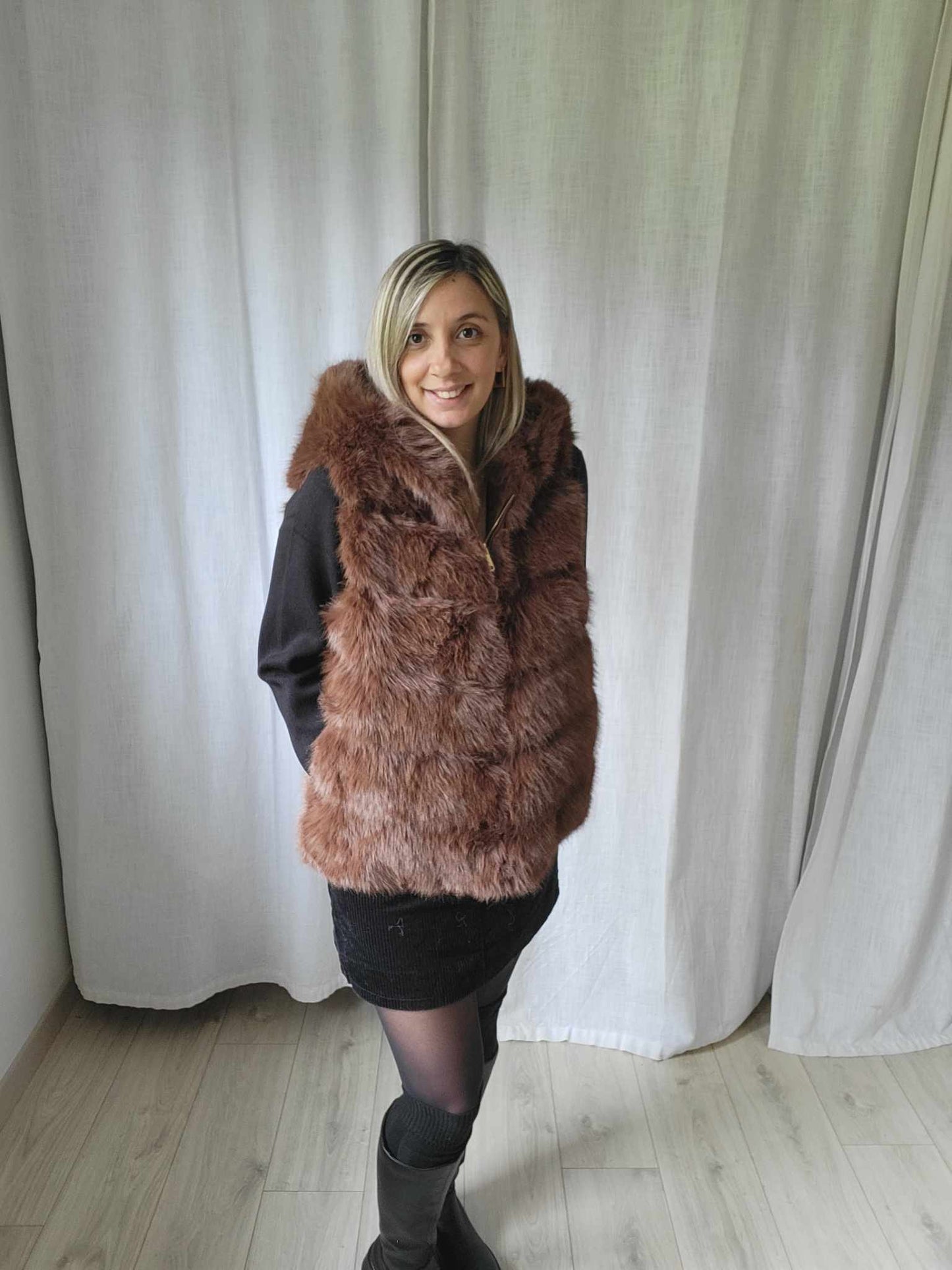 Veste Fourrure sans manches