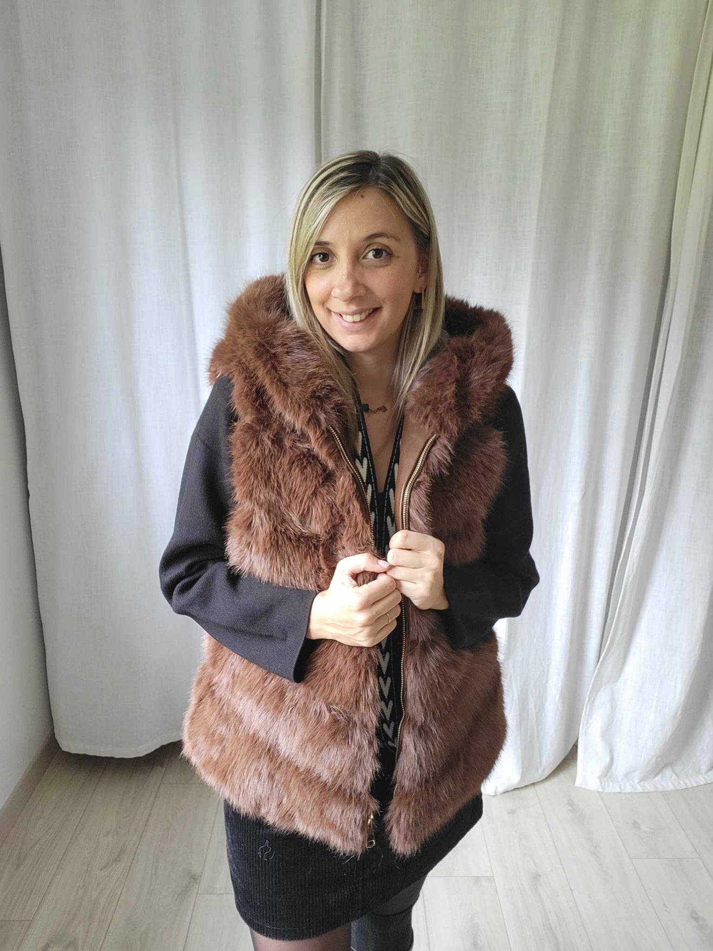 Veste Fourrure sans manches