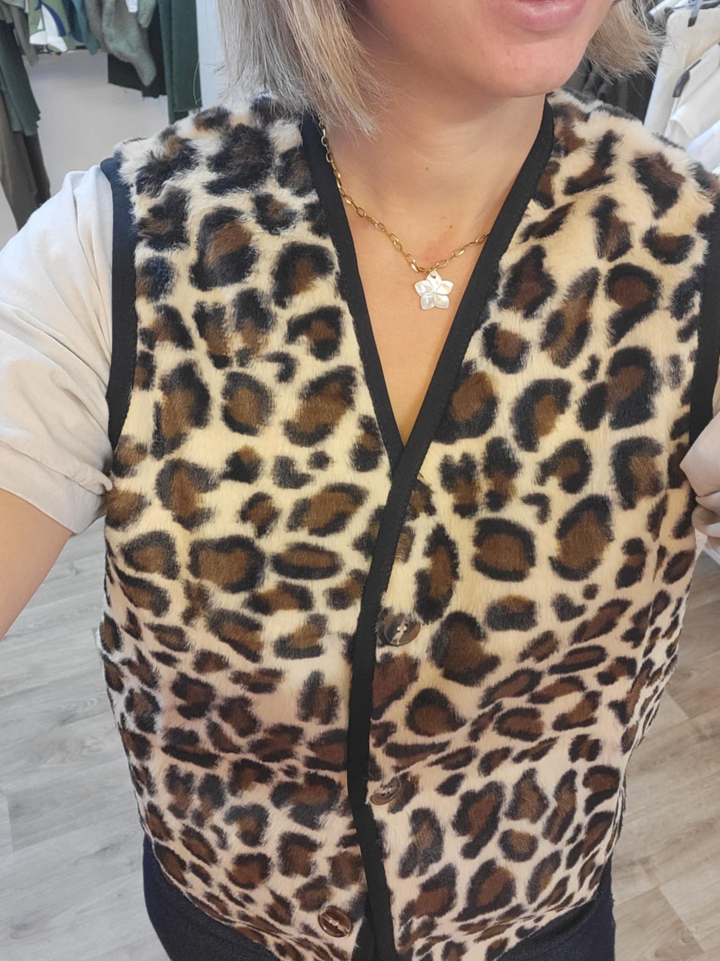 Gilet Sans manches Léopard