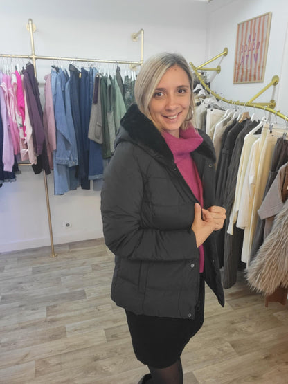 Doudoune Noir à capuche