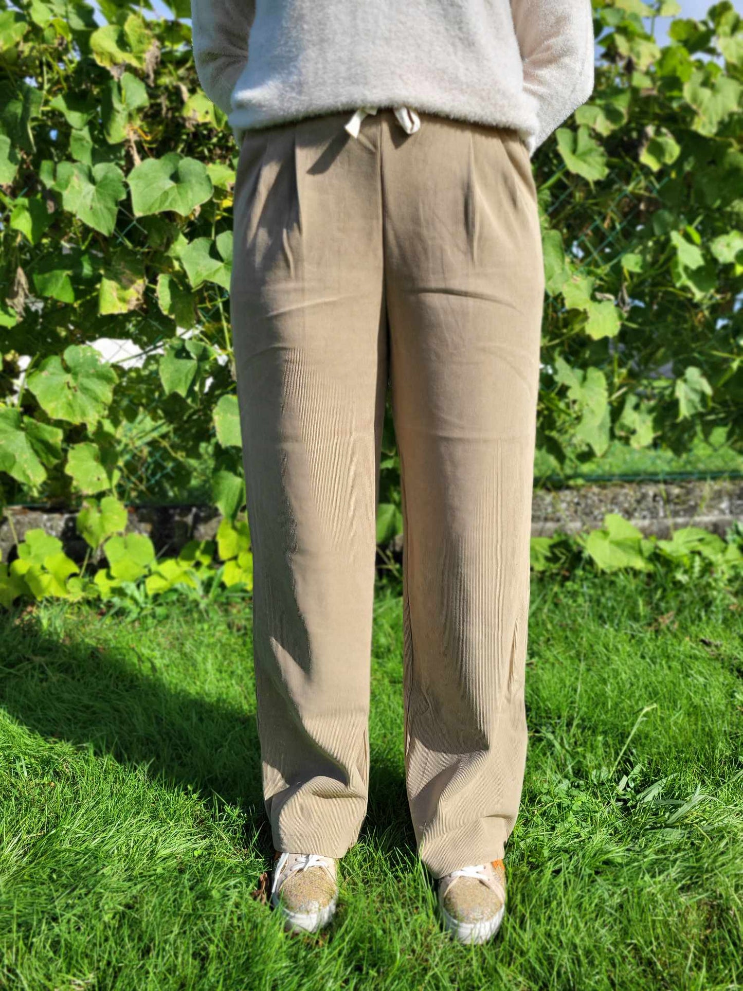 Pantalon effet Velours Elena