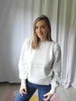 Pull blanc à Sequins
